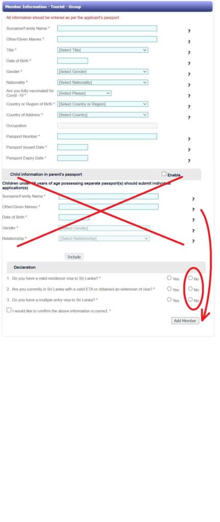 sri lanka visa application finish